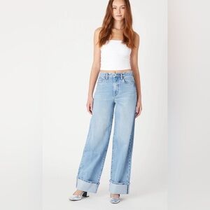 Blank NYC Light Blue Wide-Leg High-Rise Jeans